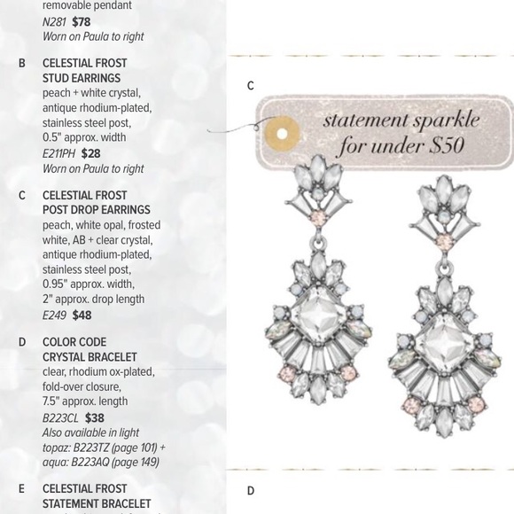 Chloe + Isabel Celestial Frost Post Drop Earrings - Picture 4 of 8